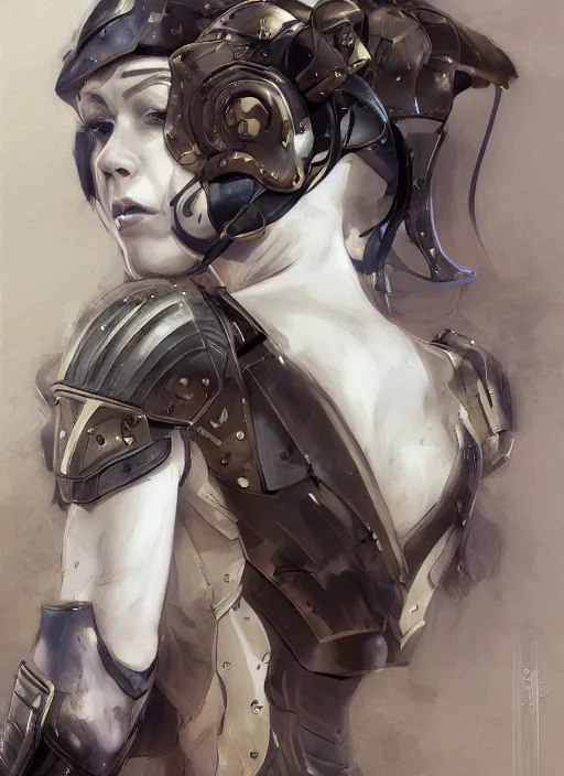 Image similar to a stereo photograph of a beautiful young female, clothed in military armor, olive skin, long dark hair, beautiful bone structure, symmetrical facial features, intricate, elegant, digital painting, concept art, smooth, sharp focus, illustration, stereograph, from Metal Gear, by Ruan Jia and Mandy Jurgens and Artgerm and William-Adolphe Bouguerea