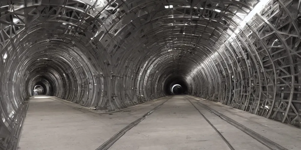 Prompt: aded steel industrial spaceship narrow tunnel catwalk sci - fi