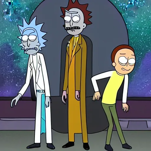 Prompt: Rick and morty on the game of thrones