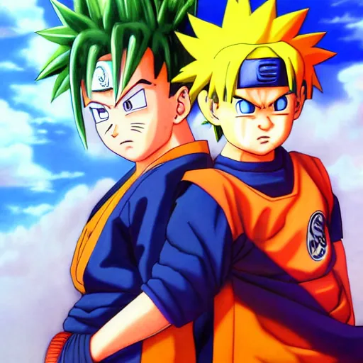 Prompt: ultra realistic portrait painting of a fusion of naruto and gohan art by akira toriyama, 4 k, dragon ball artstyle, cel shaded, highly detailed, epic lighting, full body