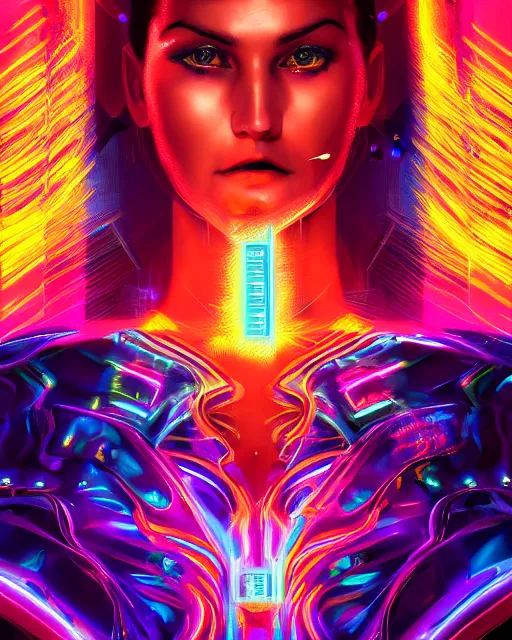 Image similar to a powerful energy psychedelic matrix woman, by alexander fedosav, hyper detailed digital matte painting, concept art, hyperrealism, 1 6 k resolution, cinema 4 d, 8 k resolution, trending on artstation, behance hd, a masterpiece, by stephan martiniere, particles, cel - shaded, power bright neon energy, by david a. hardy,