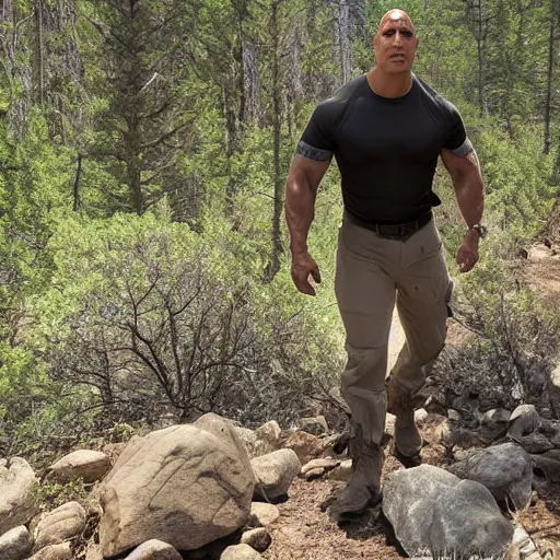 Image similar to dwayne the rock Johnson trail cam