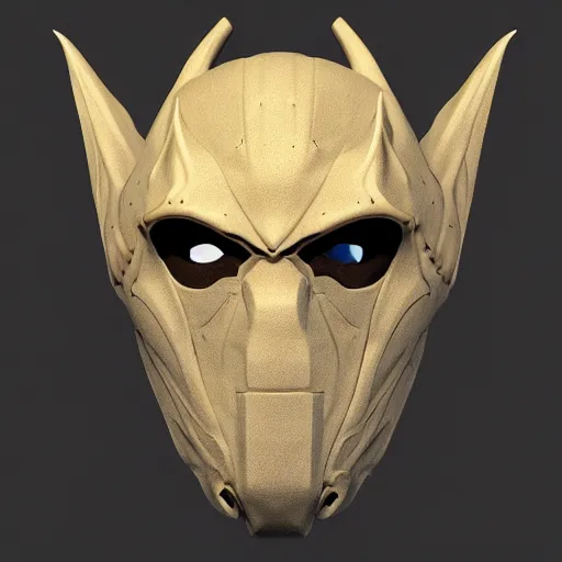 KREA - a realistic vampire bat steel mask, epic scale, character concept  art, face symmetry, intricate accurate details, artstation trending, octane  render, cinematic color grading, soft light, rule of thirds, golden ratio