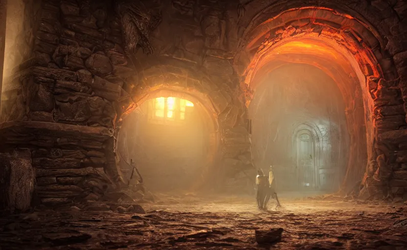 Image similar to realistic photo of a lovecraft creature in a hell gate portal, filaments, translucent, photorealistic, hyperrealism, high resolution, ultra - detailed, by marc simonetti, natural volumetric lighting, realistic 4 k octane beautifully detailed render, 4 k post