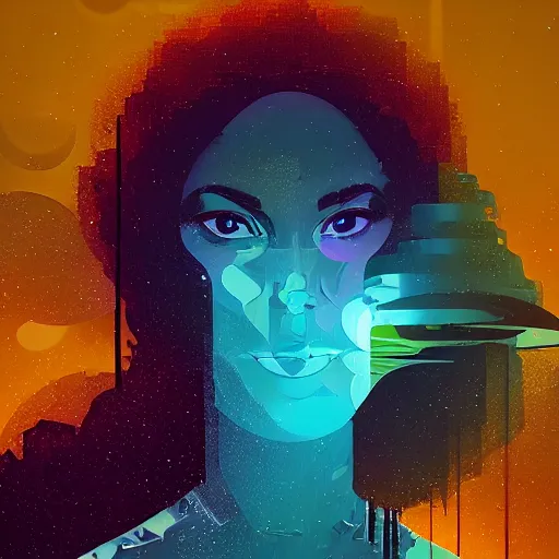 Image similar to a goddess by Petros Afshar and Beeple