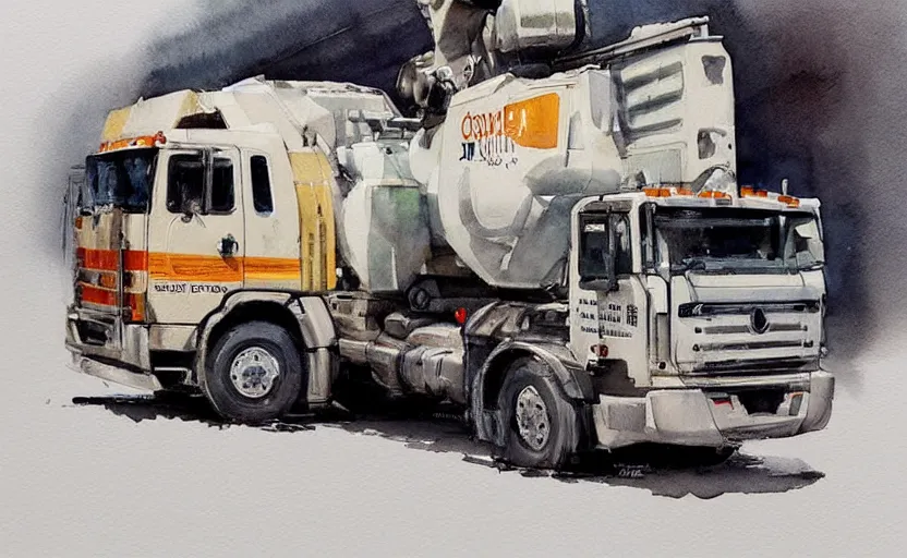 Image similar to concept art of a crane truck, pinterest, artstation trending, behance, watercolor, by coby whitmore, silver, laser light,