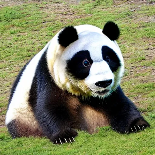 Image similar to giant chrome panda