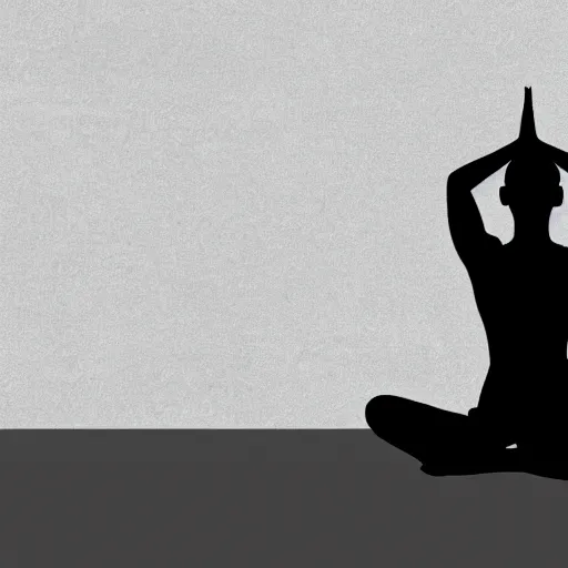 Image similar to black and white corporate logo female silhouette yoga pose