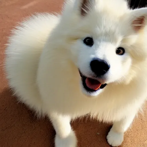 Image similar to samoyed in the style of sonic the hedgehog