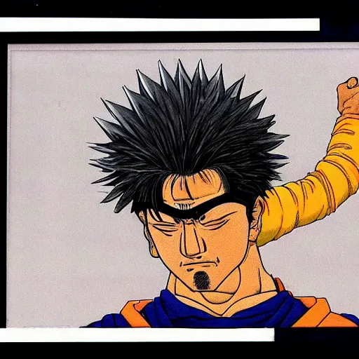 Prompt: A portrait of Sangoku by Katsuhiro Otomo