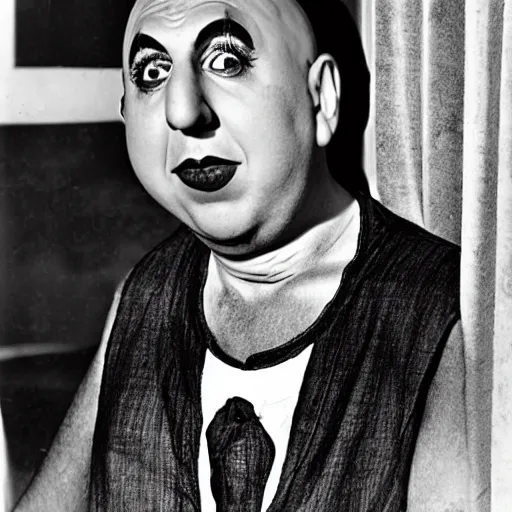 Image similar to schlitzie from the 1 9 3 2 black and white movie