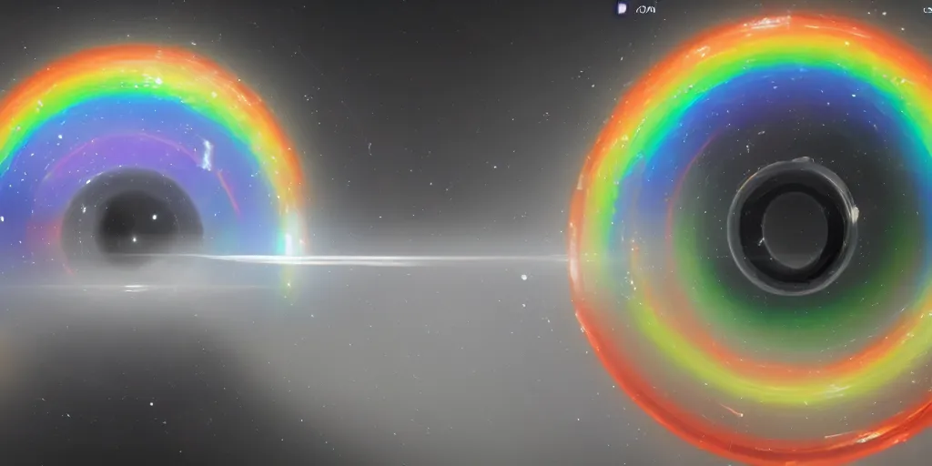 Prompt: a white void with a rainbow time vortex, unreal engine 5, intricate, highly detailed