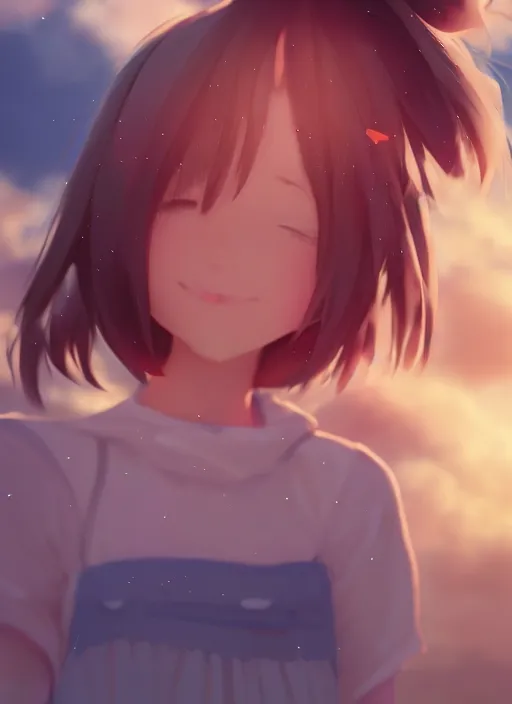 prompthunt: profile portrait of most beautiful anime woman ,detailed  eyes,look up to the stars ,happy sunshine dazzling ,gorgeous side view  ,kawaii,low angle shot