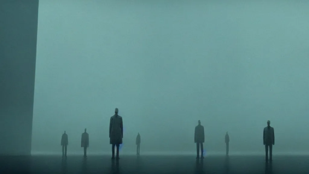 Prompt: a strange, orwellian dreamscape by jakub gazmercik, max masnyy, jakub gazmercik, patrick faulwetter, film still from the movie directed by denis villeneuve