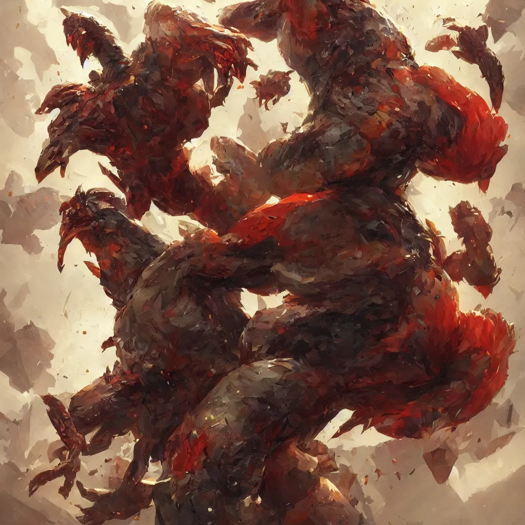 Prompt: super power, chicken, overdetailed art, by greg rutkowski, magic