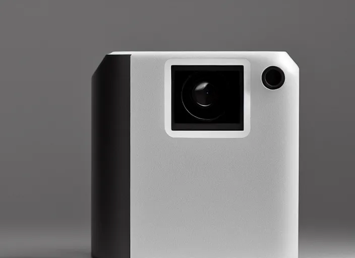 Image similar to minimalism camera designed by Dieter Rams, Naoto Fukasawa, designed by Apple, minimalism, front view