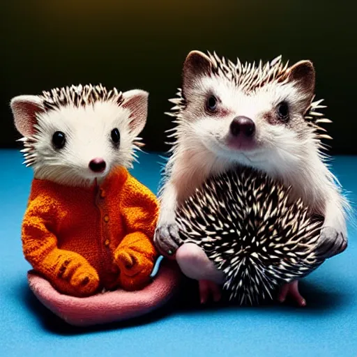 Image similar to hedgehog in pyjamas with hedgehog