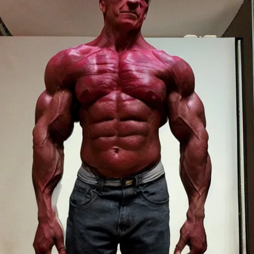 Prompt: an extremely muscular Julius Caesar, very vascular, steroid use, epic, high detail, high contrast