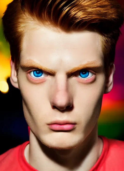 Image similar to ( philip j. fry ) closeup photograph dslr photorealistic studio lighting ektachrome detailed intricate face detail