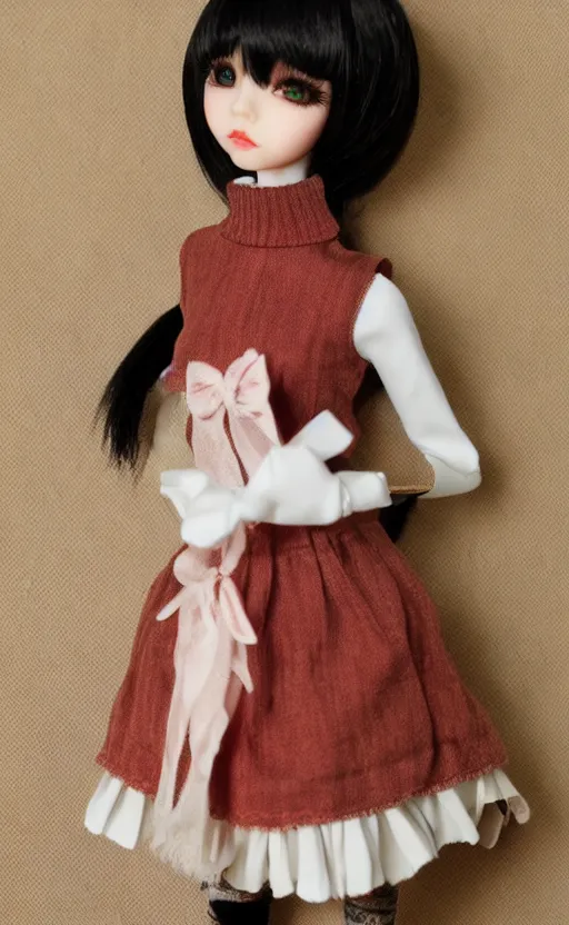 Image similar to dollfie in Sleeveless turtleneck baroque dress