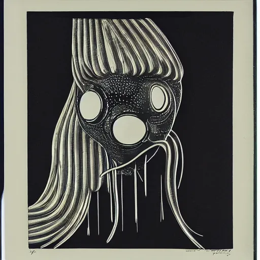 Image similar to A portrait of a beautiful cyberpunk girl, octopus, by Man Ray, fine art