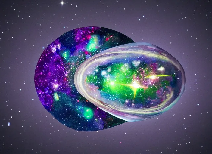 Image similar to the universe in a gemstone. amazing render