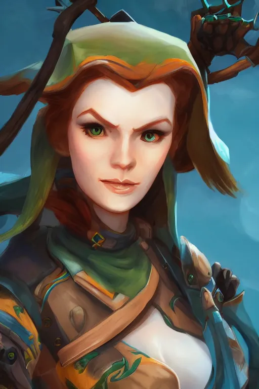 Prompt: Windranger from Dota 2, high fantasy, detailed face, artstationhd, trending on artstation