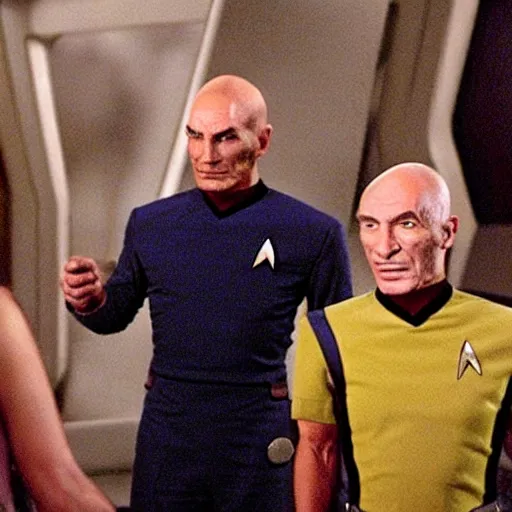 Prompt: Star trek enterprise episode where Picard became a caveman