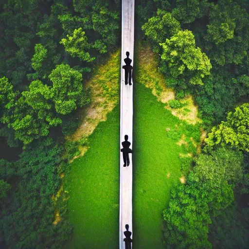 Prompt: drone images of the tallest person ever