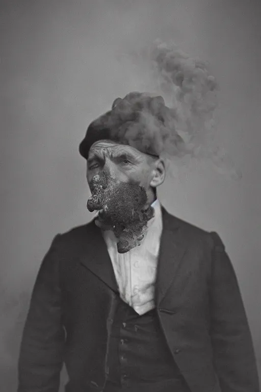 Image similar to Angriest man in the world, steam blowing from ears, photograph portrait