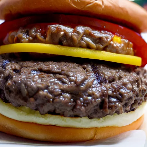 Image similar to a picture perfect hamburger, realistic,