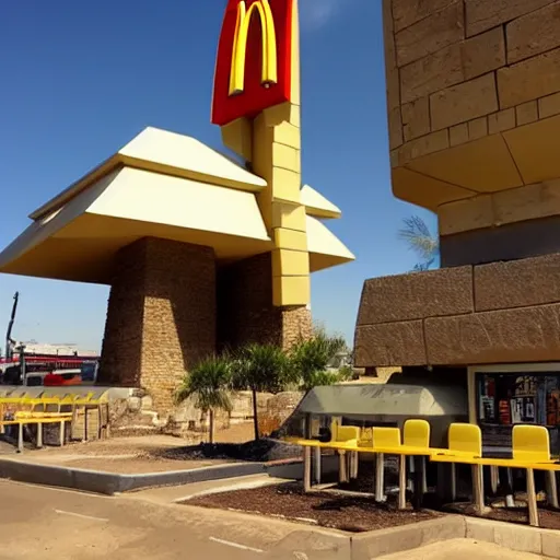 Image similar to mcdonalds inside the pyramids