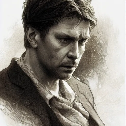 Prompt: amazing lifelike award winning pencil illustration of Taggart trending on art station artgerm Greg rutkowski alphonse mucha cinematic