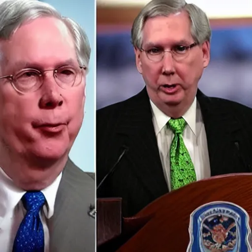 Image similar to listen stable diffusion, all i want is for you to make mitch mcconell into a friggin'derpy lookin turtle, heck it all!