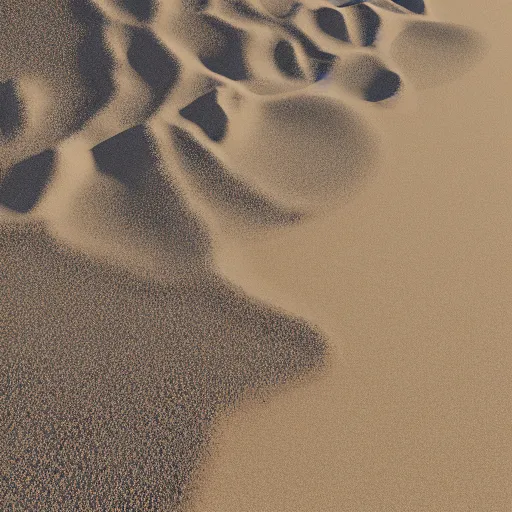 Prompt: isometric low - poly art of a sandy beach, soft lighting