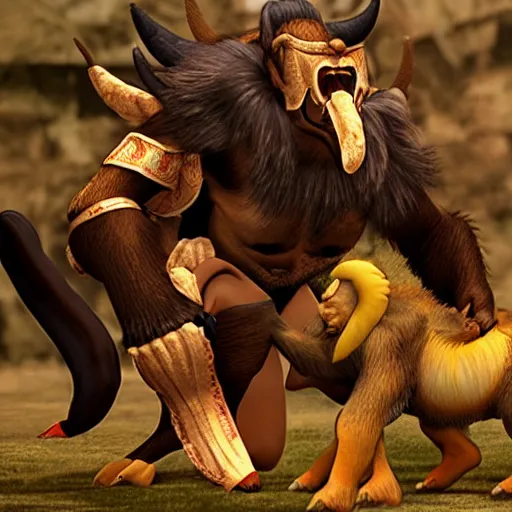 Image similar to Rajang stealing a child,