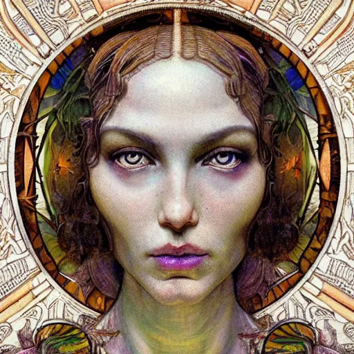 Prompt: masterpiece neoclassicist closeup renaissance portrait of an art nouveau fairy queen, glowing eyes. reflective detailed textures, moth wings, highly detailed fantasy science fiction painting by moebius and norman rockwell and donato giancola and nicholas roerich and tommy arnold, elaborate geometric ornament, dark fantasy, ancient runes, silver and cool colors. artstation