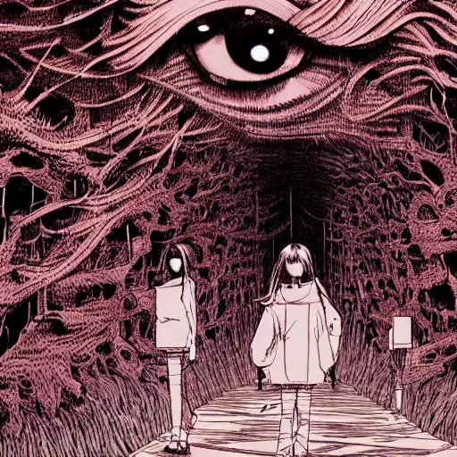 Image similar to shelter by porter robinson and junji ito, futuristic placard 8k hd