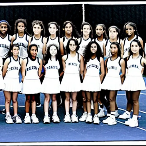 Image similar to ray lewis coaching high school girls tennis, promotional photograph