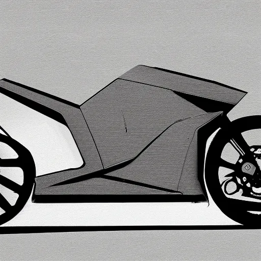 Image similar to drawing of next Gen prototype concept innovative award winning red motorcycle, minimalism, Japanese engineering, blade runner style, 3d