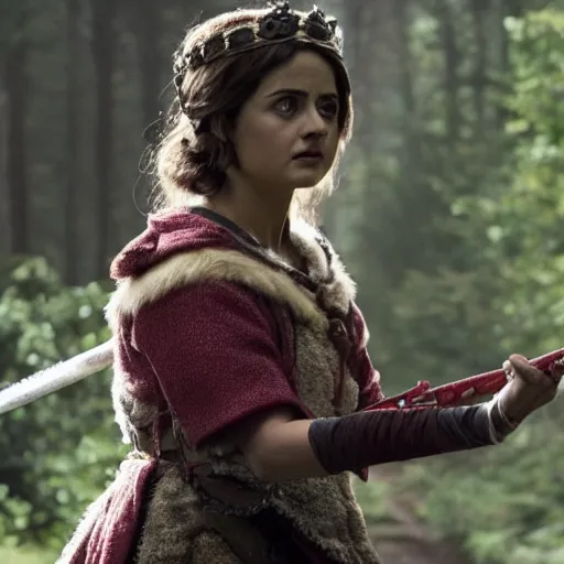 Image similar to jenna coleman as princess mononoke