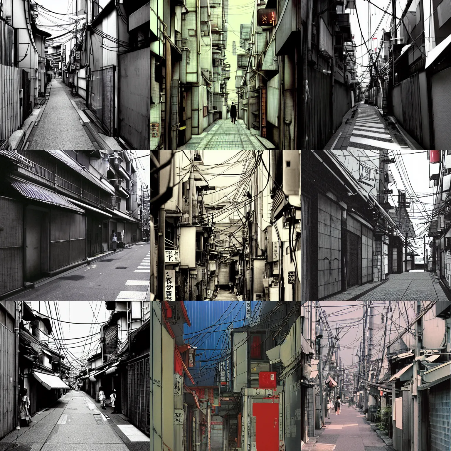 Prompt: tokyo alleyway by mamoru hosoda, beautiful