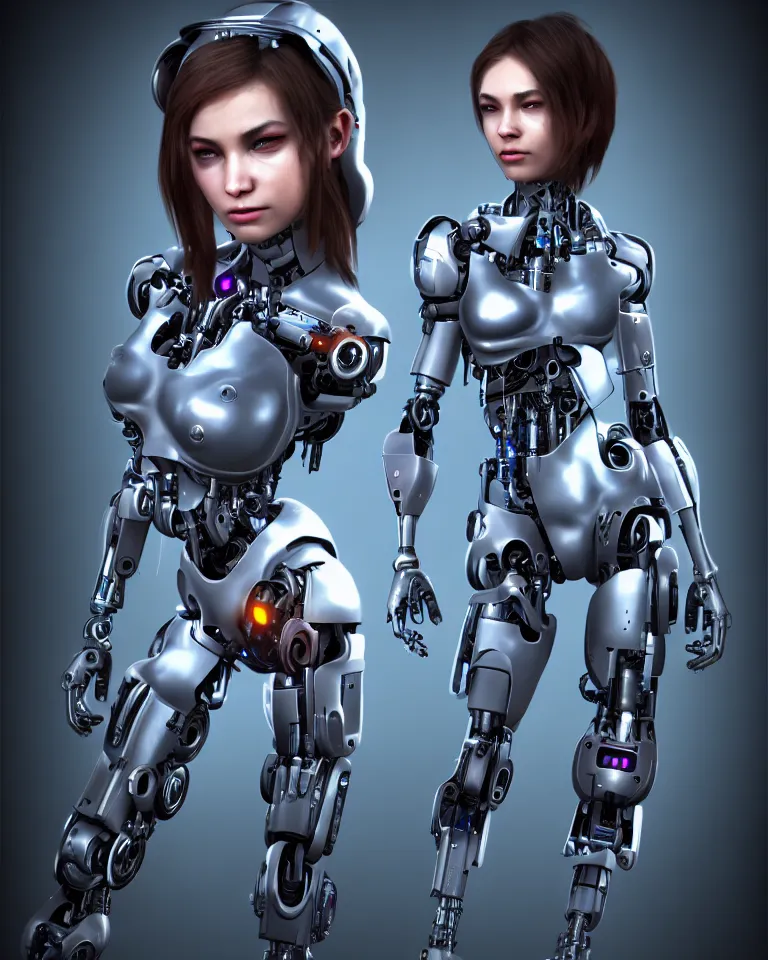 Image similar to beutiful girl cyborg, trending artstaition, unreal engine