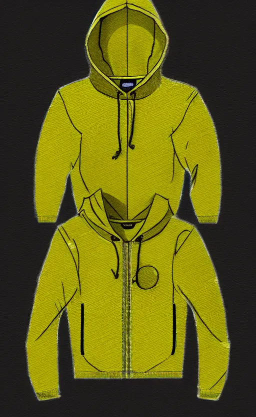 Image similar to spongebob hoodie, yellow and green, trendsetter, fiction, stability, intricate, elegant, 8 k, uhd, justify, artstation, concept art, matte, sharp focus, illustration, consistent, highly detailed object content, proportional object content