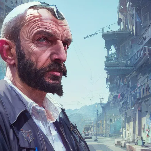 Prompt: highly detailed portrait, traian basescu, in gta v, stephen bliss, unreal engine, fantasy art by greg rutkowski, loish, rhads, ferdinand knab, makoto shinkai and lois van baarle, ilya kuvshinov, rossdraws, tom bagshaw, global illumination, radiant light, detailed and intricate environment