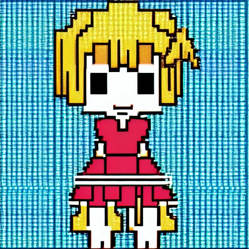 Prompt: pixel art of an anime girl