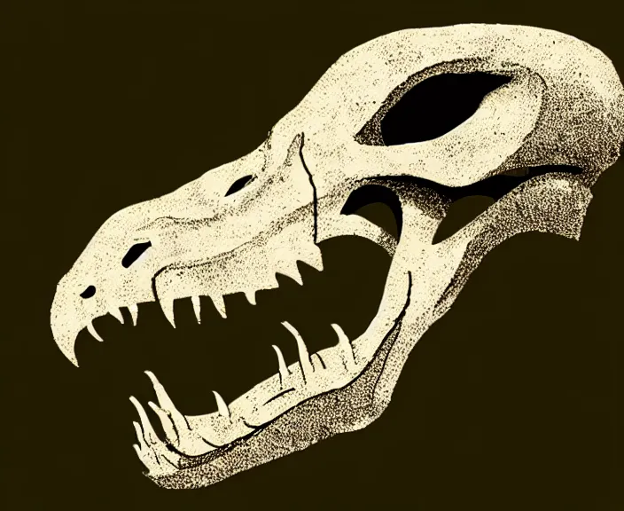 Prompt: velociraptor skull