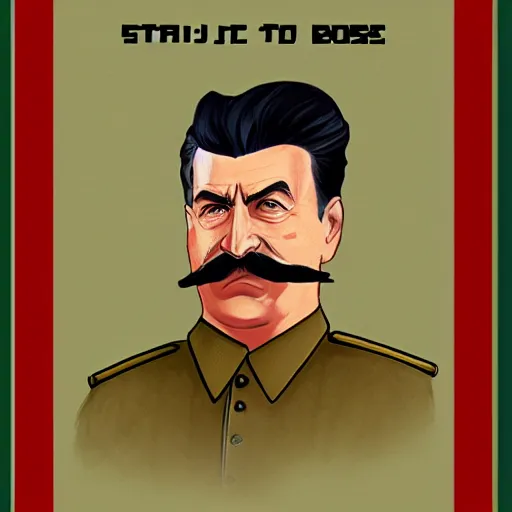 Image similar to Stalin as a JRPG Boss