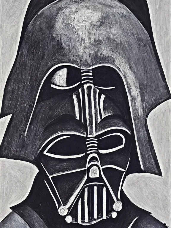 Prompt: darth vader by picasso