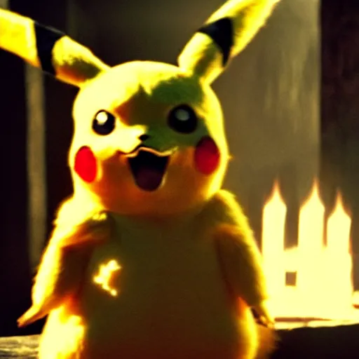 Prompt: pikachu in game of thrones